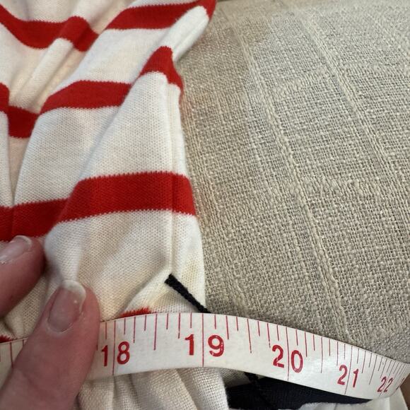 VTG Nautical Dress 10 Red White Candy Stripe Americana Pleated‎ Button Back USA - Picture 10 of 14